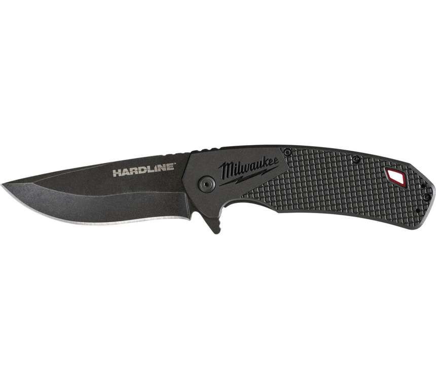 Ніж складний HARDLINE Smooth MILWAUKEE з лезом 89мм (4932492453)