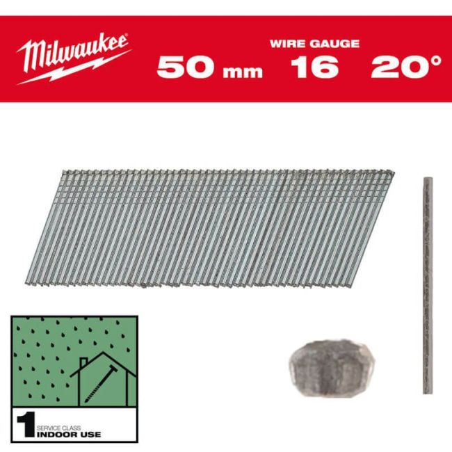 Набір цвяхів для нейлера 15G/20 /38мм (2000 шт)MILWAUKEE (4932492585)