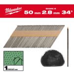 Цвяхи з D-образною головкою MILWAUKEE, 2,8/34 градуси/50мм (2200шт) (4932492595)