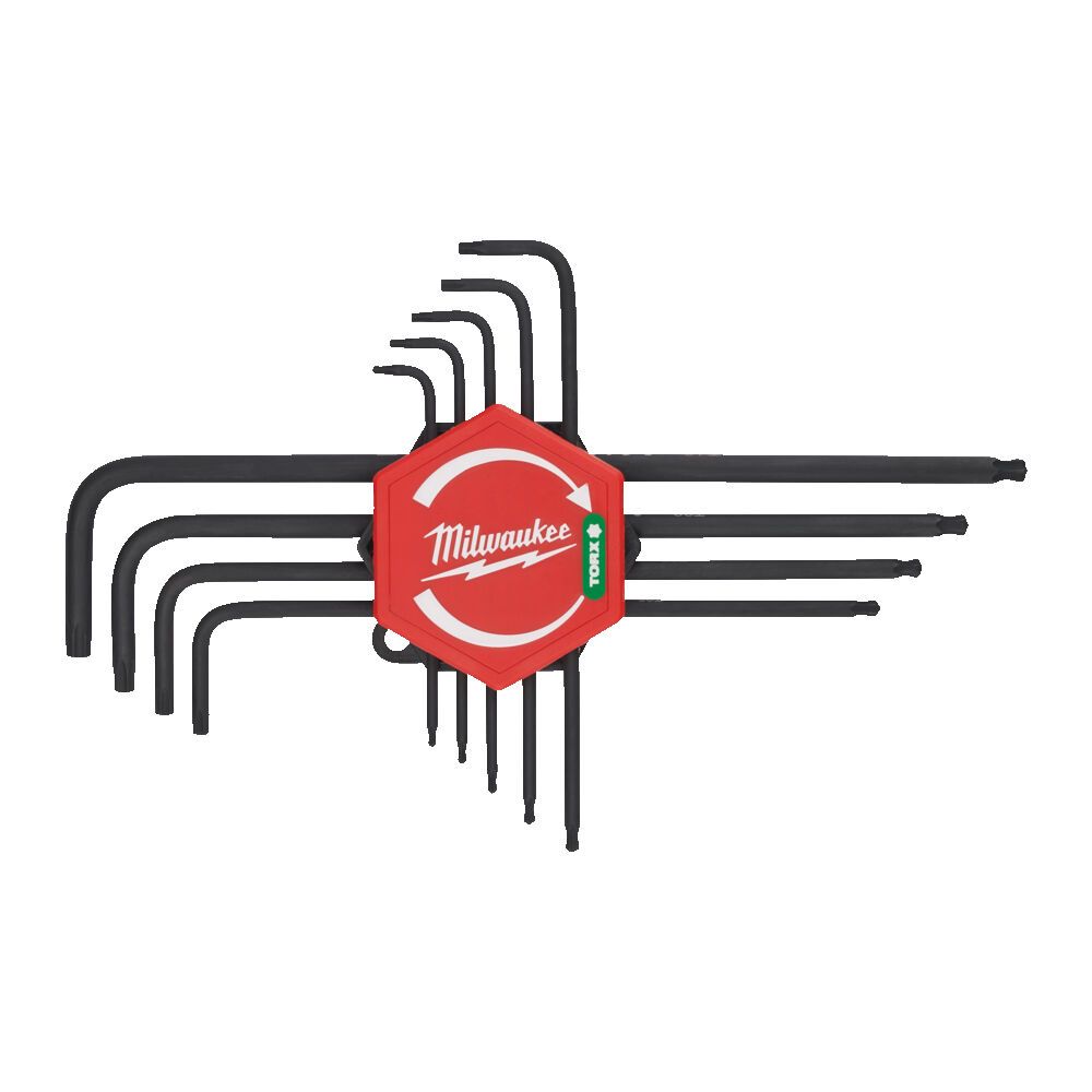 Набір ключів Г-образних TORX MILWAUKEE, (T8/T9/T10/T15/T20/T25/T27/T30/T40) (9шт) пластиковий холдер (4932492693)