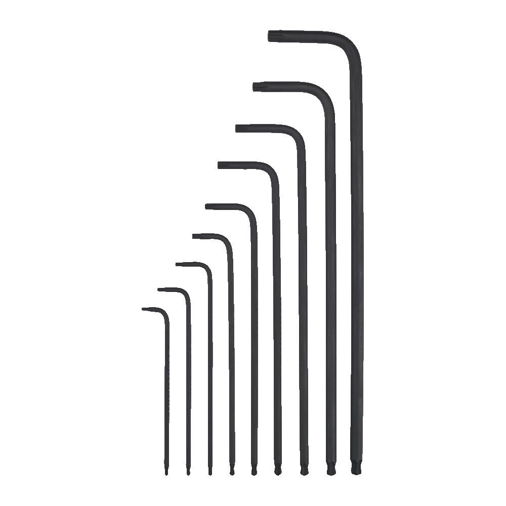 Набір ключів Г-образних TORX MILWAUKEE, (T8/T9/T10/T15/T20/T25/T27/T30/T40) (9шт) пластиковий холдер (4932492693)