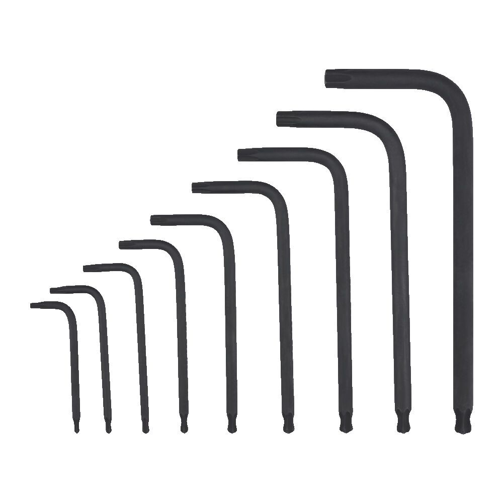 Набір ключів Г-образних Torx Compact MILWAUKEE, (T8/T9/T10/T15/T20/T25/T27/T30/T40) (9шт) , пластиковий холдер (4932492703)
