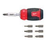 Викрутка зі змінними вставками 8-в-1 (PH/PZ/SL/TX) MILWAUKEE (PH1 / PH2 / PZ1 / PZ2 / T15 / SL 0.6x4.5 / SL 1.2x6.5мм) (4932492807)