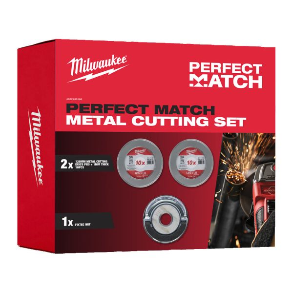 Набір абразивних дисків PRO+ 125 х 1 мм + гайка Fixtec, MILWAUKEE (4932492888)