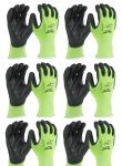 Рукавиці робочі сигнальні Hi-Vis MILWAUKEE, з опором порізам 3/C рівня, розмір 11/XXL, (12 пар) (4932492922)