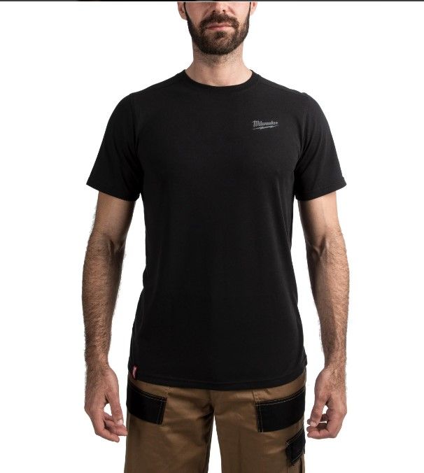 Футболка MILWAUKEE HTSSBL-XL, легка з коротким рукавом, чорна, (розмір XL) (4932492966)