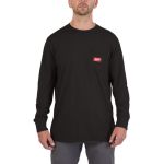 Футболка MILWAUKEE, WTLS з карманом та довгим рукавом, чорна, розмір XXL (4932493037)
