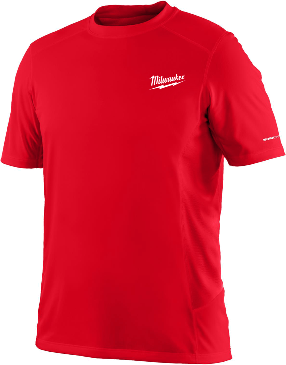 Футболка MILWAUKEE, WWSS дихаюча з коротким рукавом, червона, розмір XXL (4932493072)