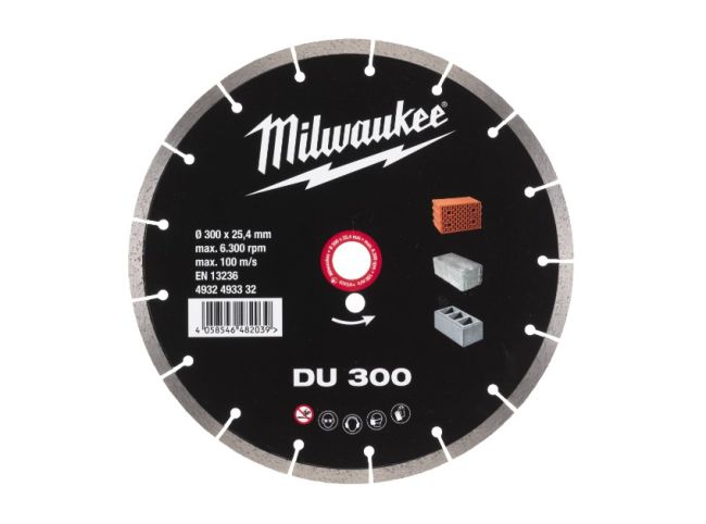 Диск алмазный MILWAUKEE DU 300, діаметр 300мм (цегла, бетон, шлакоблок) (4932493332)