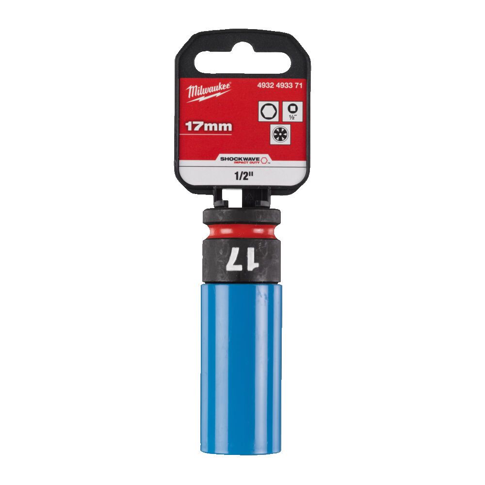 Головка ударна подовжена 1/2" AUTO MILWAUKEE, 17мм (пластик) (4932493371)