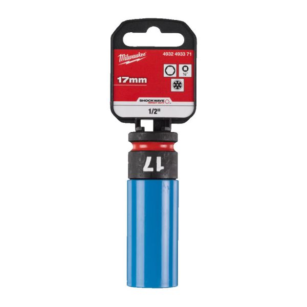 Головка ударна подовжена 1/2" AUTO MILWAUKEE, 17мм (пластик) (4932493371)