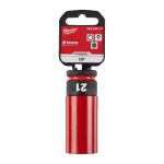 Головка ударна подовжена 1/2" AUTO MILWAUKEE, 21мм (пластик) (4932493373)