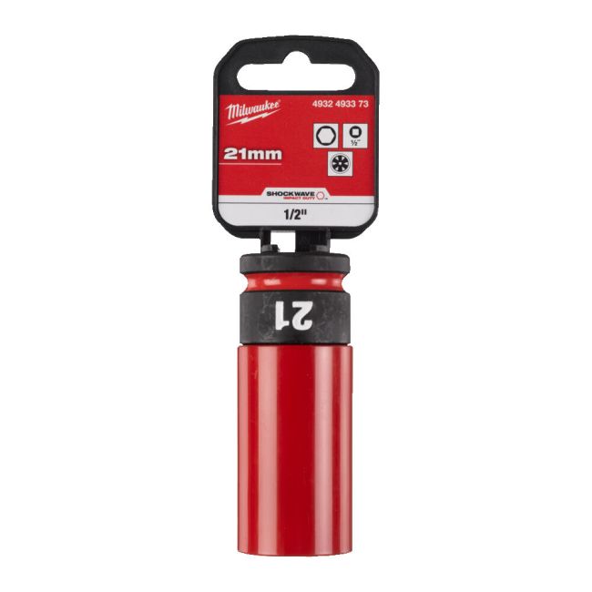 Головка ударна подовжена 1/2" AUTO MILWAUKEE, 21мм (пластик) (4932493373)