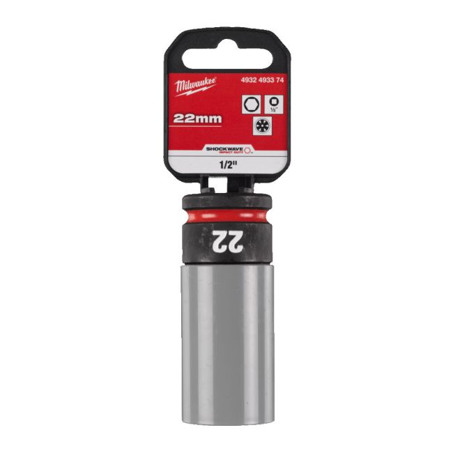 Головка ударна подовжена 1/2" AUTO MILWAUKEE, 22мм (пластик) (4932493374)