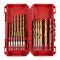 Набір свердел по металу RedHEX SHOCKWAVE HSS-TiN PACKOUT MILWAUKEE, (діаметри 2/2,5/3/3/3,5/ 4/4/4,5/5/5,5/ 6/6,5/7/7,5/8/ 8,5/9 (4932493866)