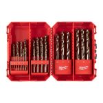 Набір свердел по металу кобальтових HSS-Co PACKOUT MILWAUKEE, DIN338, (діаметри 1/1,5/2/2,5/3/3,5/ 4/4,5/5/5,5/6/6,5/ 7/7,5/8/8, (4932493868)