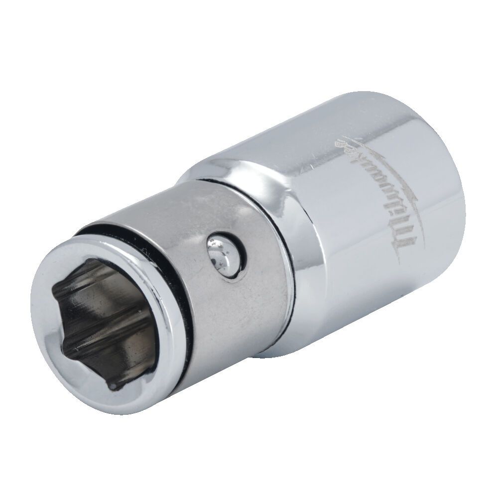 Перехідник хромований MILWAUKEE, з квадрата 1/4'' на 1/4'' Hex (4932493961)
