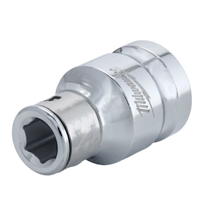 Перехідник хромований MILWAUKEE з квадрата 3/8'' на 1/4'' Hex (4932493962)