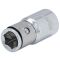 Перехідник хромований MILWAUKEE з 1/2" квадрата на 1/4" HEX (4932493963)