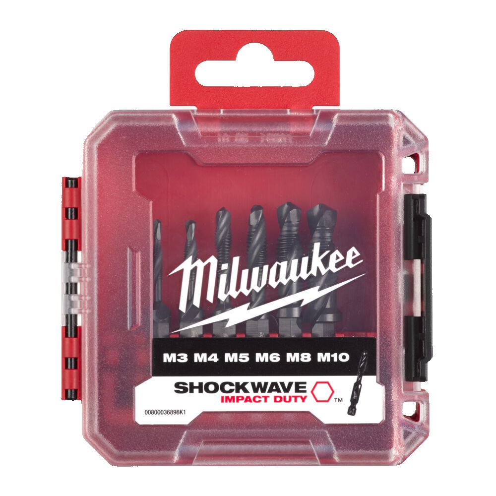Набір мітчиків-свердел HSS-G MILWAUKEE, (M3/M4/M5/M6/M8/M10) (6шт) пластиковий кейс (4932498267)