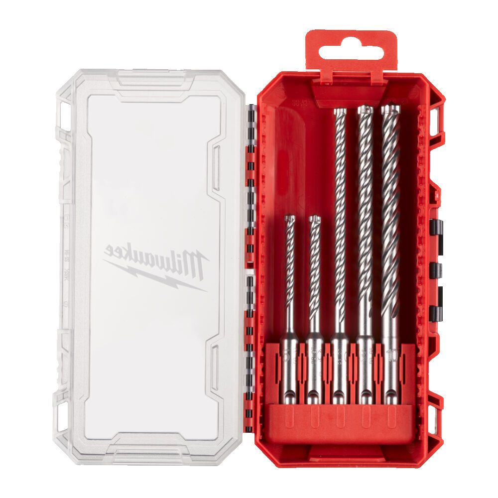 Набір бурів SDS-PLUS MX4 PACKOUT MILWAUKEE, (діаметри 5/5/6/7/8мм) (5шт), (заміна на 4932500064) пластиковий кейс (4932498298)