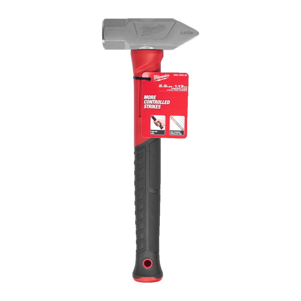 Молоток інженерний з рукояткою зі скловолокна Fiberglass Cross-Peen MILWAUKEE, 1130гр (4932498306)