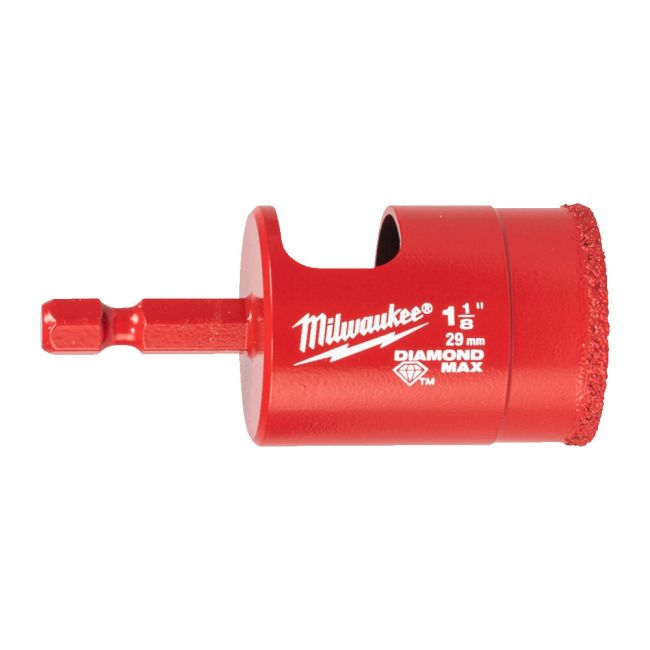 Коронка алмазна Diamond Plus/Max MILWAUKEE, діаметр 29,0мм (1/4'' Hex) (свердління з водою) (4932498351)