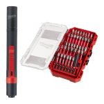Набір біт SHOCKWAVE PACKOUT MILWAUKEE, (38шт), пластиковий кейс + ліхтарик IPL (4932498608)