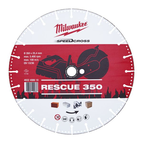 Диск алмазний SPEEDCROSS RESCUE 350 DIAMOND BLADE, діаметр 350мм (уныверсальний) (4932498618)