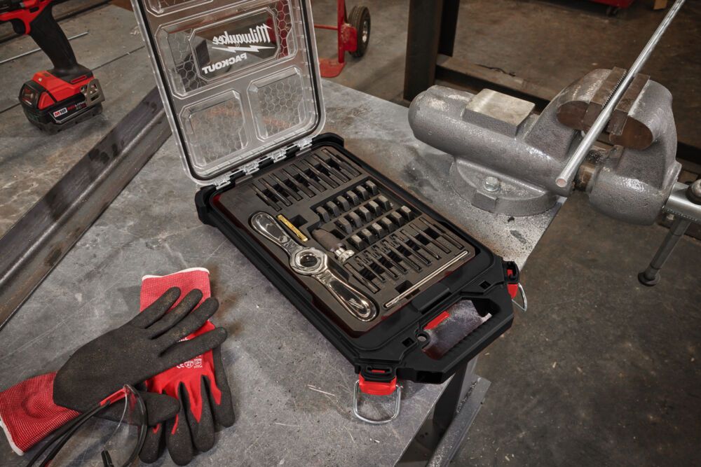 Набір мітчиків та плашок Metric MILWAUKEE PACKOUT, (38шт) пластиковий кейс (4932498721)