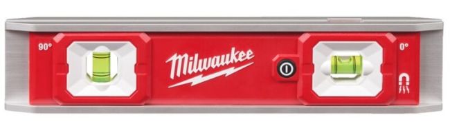 Рівень магнітний Torpedo MILWAUKEE, 23см з LED-підсвіткою (4932498742)
