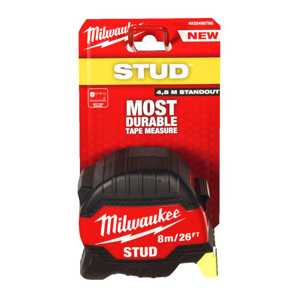 Рулетка STUD MILWAUKEE (Gen 3), 8м/26фт (33мм) (4932498766)