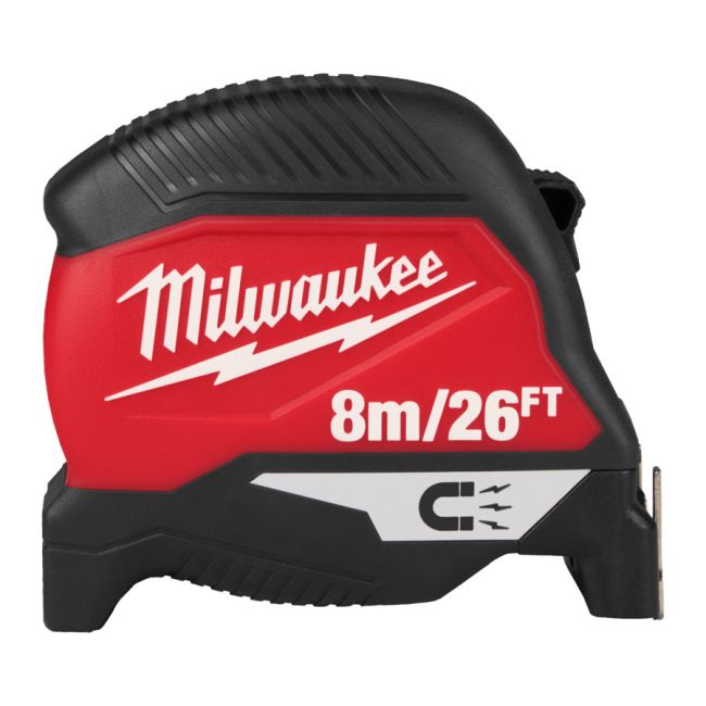 Рулетка магнитная MAGNETIC MILWAUKEE (Gen4),  8м/26фт (30мм) (4932498771)