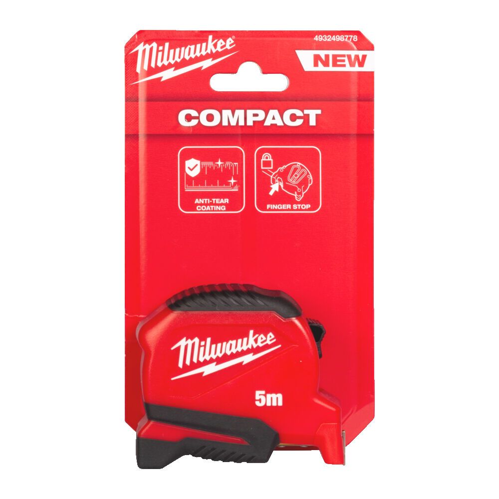 Рулетка Pro Compact MILWAUKEE (Gen 2), 5м, (25мм) (4932498778)