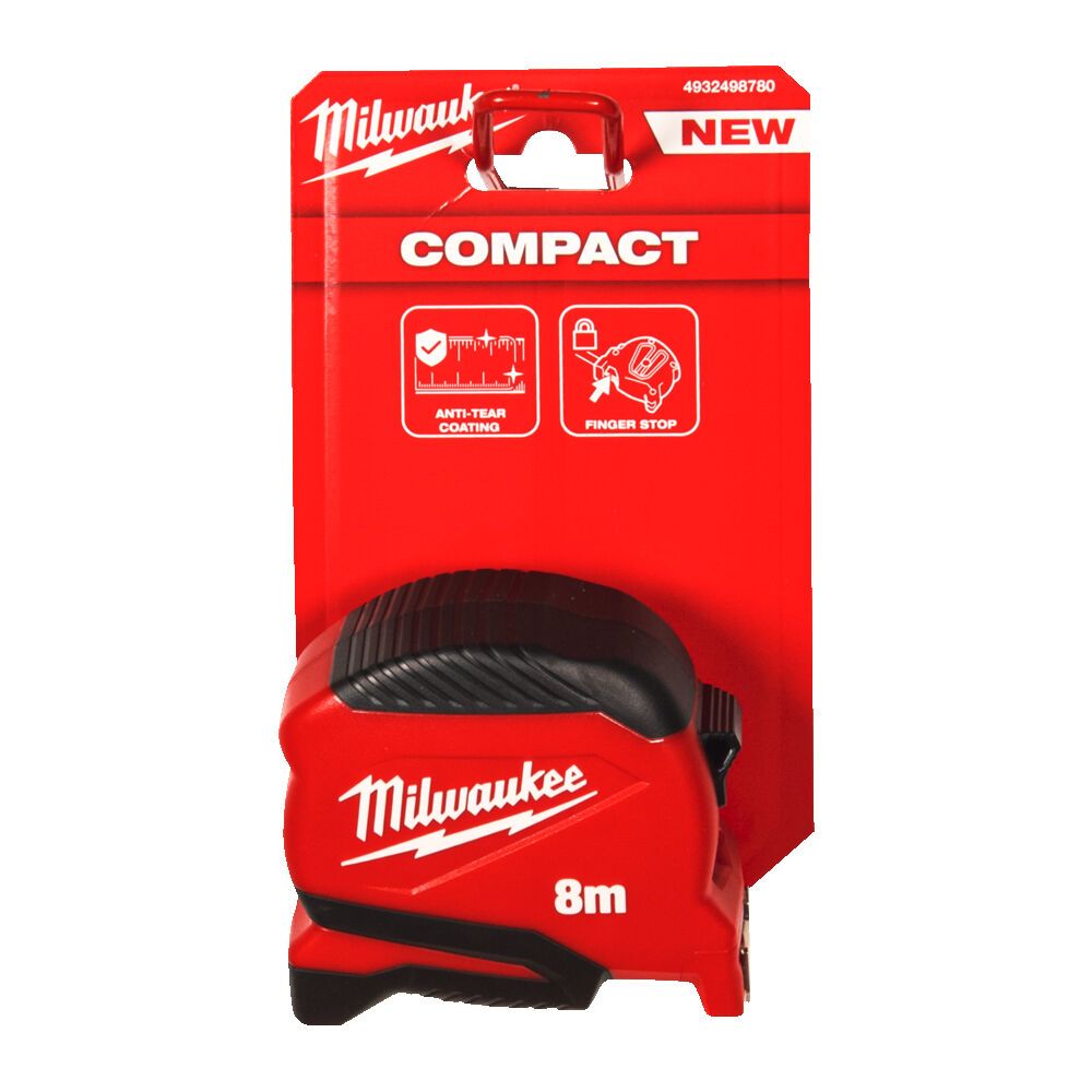 Рулетка Pro Compact MILWAUKEE (Gen 2), 8м, (25мм) (4932498780)