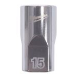 Головка торцева хромована 1/2'' MILWAUKEE, (зірочка 12 гранн.), 15мм (4932498825)