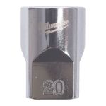 Головка торцева хромована 1/2'' MILWAUKEE, (зірочка 12 гранн.), 20мм (4932498830)