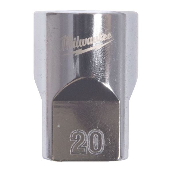Головка торцева хромована 1/2'' MILWAUKEE, (зірочка 12 гранн.), 20мм (4932498830)