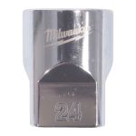 Головка торцева хромована 1/2'' MILWAUKEE, (зірочка 12 гранн.), 24мм (4932498834)