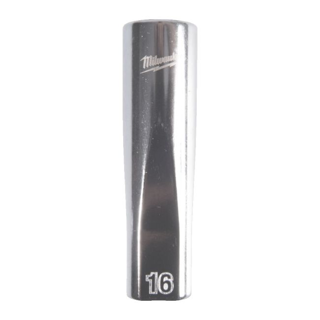 Головка торцева хромована 1/2'' MILWAUKEE, (зірочка 12 гранн.) подовжена, 16мм (4932498837)