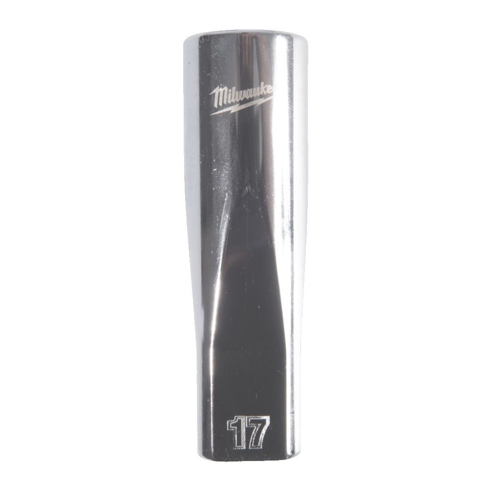 Головка торцева хромована 1/2'' MILWAUKEE, (зірочка 12 гранн.) подовжена, 17мм (4932498838)