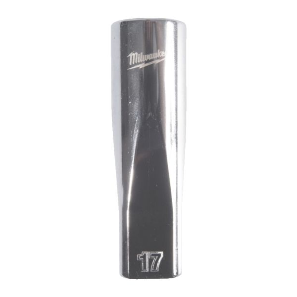 Головка торцева хромована 1/2'' MILWAUKEE, (зірочка 12 гранн.) подовжена, 17мм (4932498838)