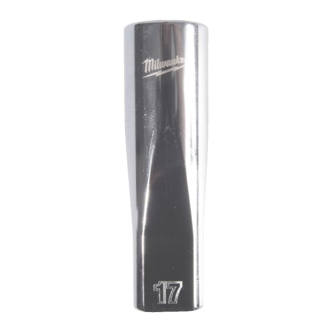 Головка торцева хромована 1/2'' MILWAUKEE, (зірочка 12 гранн.) подовжена, 17мм (4932498838)