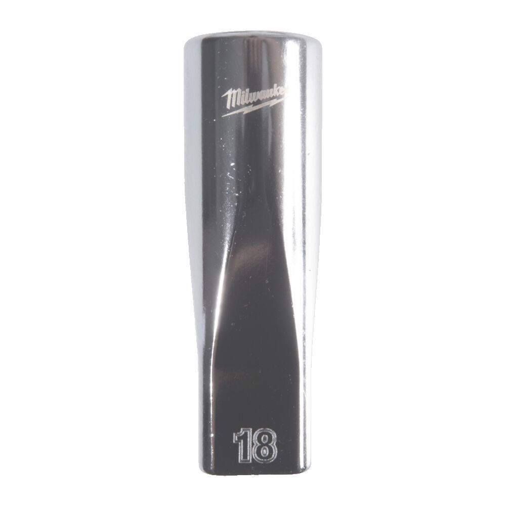 Головка торцева хромована 1/2'' MILWAUKEE, (зірочка 12 гранн.) подовжена, 18мм (4932498839)