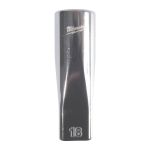 Головка торцева хромована 1/2'' MILWAUKEE, (зірочка 12 гранн.) подовжена, 18мм (4932498839)
