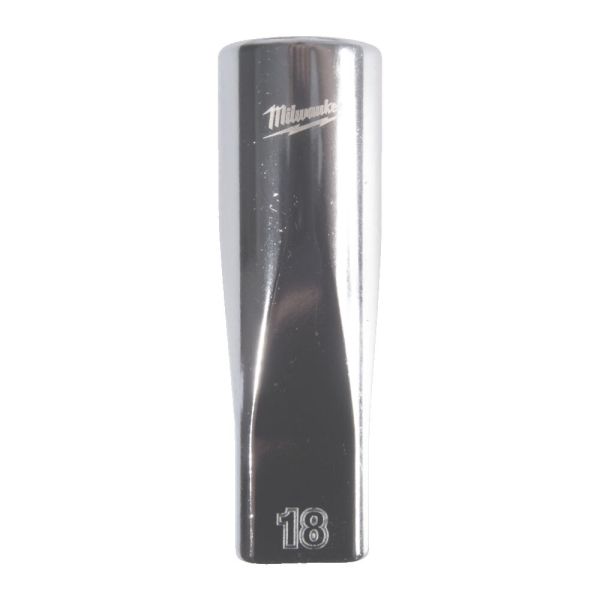Головка торцева хромована 1/2'' MILWAUKEE, (зірочка 12 гранн.) подовжена, 18мм (4932498839)