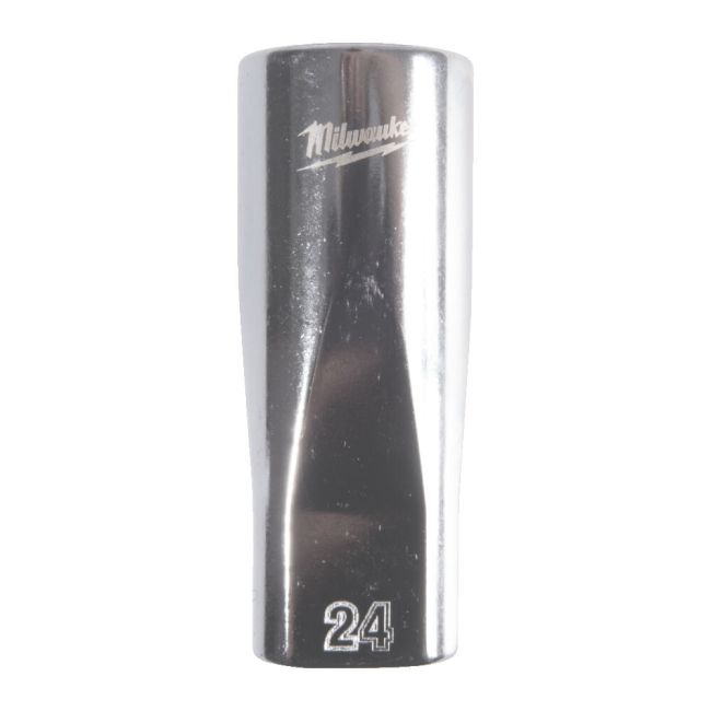Головка торцева хромована 1/2'' MILWAUKEE, (зірочка 12 гранн.) подовжена, 24мм (4932498845)