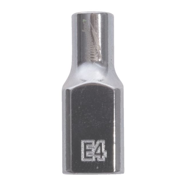Головка торцева хромована TORX Е-стандарт 1/4'' MILWAUKEE, E4 (4932498846)