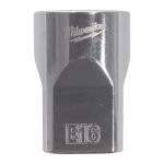 Головка торцевая хромированная TORX Е-стандарт 3/8'' MILWAUKEE, E16 (4932498854)