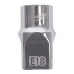Головка торцева хромована TORX Е-стандарт 1/2'' MILWAUKEE, E18 (4932498855)
